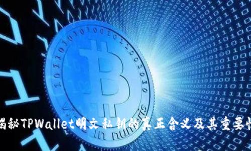揭秘TPWallet明文私钥的真正含义及其重要性