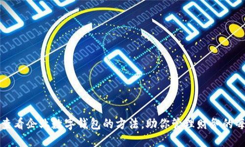 轻松查看企业数字钱包的方法，助你管理财务的每一步